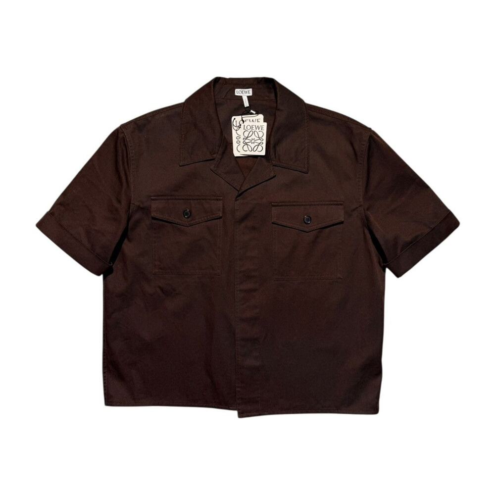 $1,300 boxy logo button up